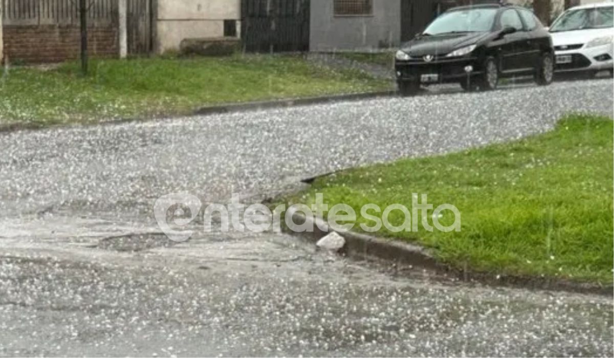 ¡Atención salteños! Empezó a caer granizo y alertan de gran caída de agua